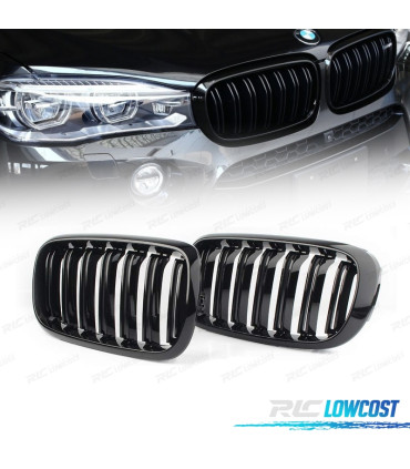 GRELHAS FRONTAIS BMW X5 F15 13-20 X6 F16 14- LOOK M PRETO BRILHANTE