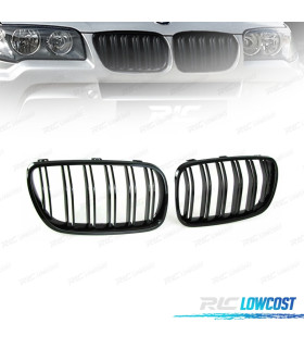 GRELHAS FRONTAIS DUPLAS BMW X3 E83 06-11 PRETO BRILHANTE