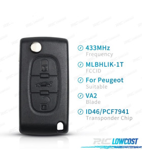 CHAVES COMPLETA PARA PEUGEOT E CITROEN VA2