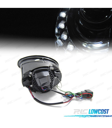 FARÓIS LUZ DIURNA LED VOLKSWAGEN VW BEETLE 06-12 FUNDO PRETO