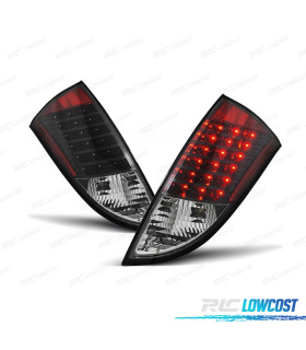 FAROLINS TRASEIROS LED FORD FOCUS 98-04 FUNDO PRETO