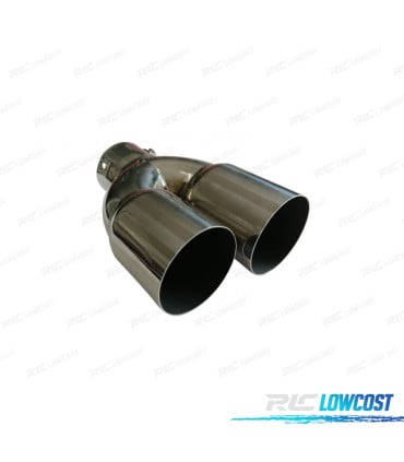 PONTEIRA DE ESCAPE DUPLA INOX REDONDA