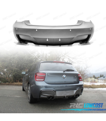 PARA-CHOQUES TRASEIRO BMW F20 F21 11-15 LOOK M PERFORMANCE PDC DUPLA SAÍDA