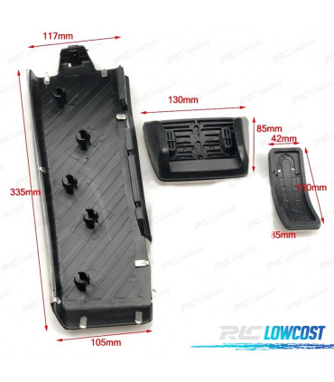KIT CONJUNTO PEDAIS AUTOMÁTICO LOOK S-LINE ALUMINIO BORRACHA