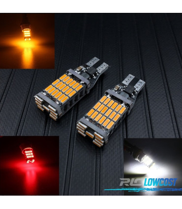 LÂMPADAS LED T15 W16W LUZ VERMELHA