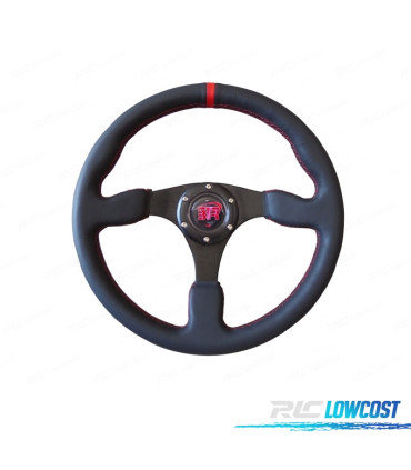 VOLANTE TIPO OMP PRETO VERMELHO