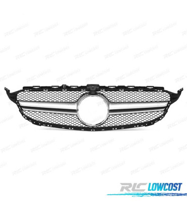 GRELHA FRONTAL MERCEDES W205 14-18 LOOK AMG C63 CAMARA CROMADA