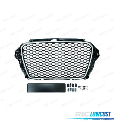 GRELHA AUDI A3 8V 12-16 LOOK RS3 PRETO CROMADO
