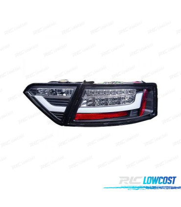 FAROLINS TRASEIROS TUBE LIGHT AUDI A5 07-12 FUNDO PRETO
