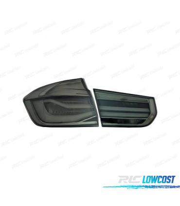 FAROLINS TRASEIROS BMW F30 11-15 BERLINA TUBE LIGHT FUMADOS