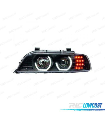 FARÓIS BMW E39 ANGEL EYES 3D CCFL + LED