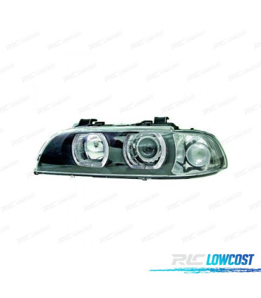 ​​​​​​​​​​​​​​FARÓIS FRONTAIS BMW E39 95-00 ANGEL EYES LED