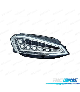 FARÓIS FRONTAIS PARA VOLKSWAGEN VW GOLF VII LIMOUSINE 12-17 FUNDO CROMADO
