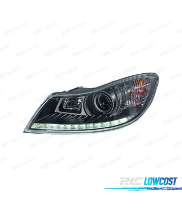 FARÓIS FRONTAIS PARA SKODA OCTAVIA LIM KOMBI 08-12 PRETO