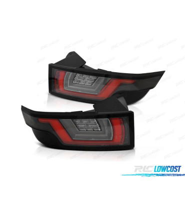 FAROLINS TRASEIROS LED DINÂMICO RANGE ROVER EVOQUE 11-18 BLACK PRETO