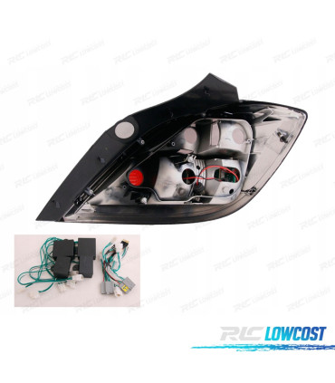 FAROLINS TRASEIROS LED PARA OPEL ASTRAS H 04-09 5P VERMELHO BRANCO