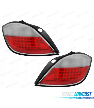 FAROLINS TRASEIROS LED PARA OPEL ASTRAS H 04-09 5P VERMELHO BRANCO