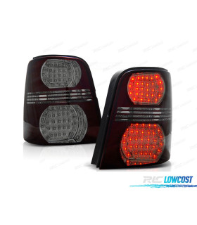 FARÓIS TRASEIROS LED PARA VOLKSWAGEN VW TOURAN 03-10 RED SMOKED VERMELHO FUMADO ESCURECIDO