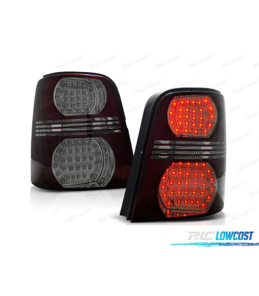 FARÓIS TRASEIROS LED PARA VOLKSWAGEN VW TOURAN 03-10 RED SMOKED VERMELHO FUMADO ESCURECIDO
