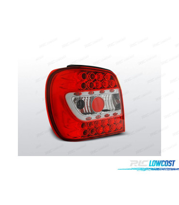 FAROLINS TRASEIROS LED PARA VOLKSWAGEN VW POLO 6N 94-99 VERMELHO BRANCO