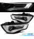 FARÓIS LED TUBE LIGHT PARA AUDI A3 8V 12-16 BLACK PRETO