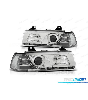 FARÓIS LED PARA BMW E36 90-99 CROMADO