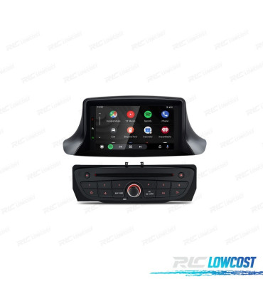 AUTO RADIO GPS RENAULT MEGANE III E FLUENCE COM ANDROID 10.0 CARPLAY