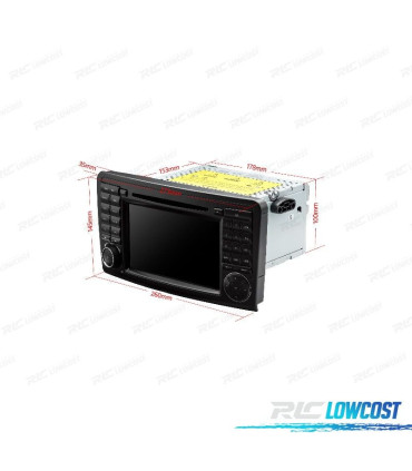AUTO RADIO GPS ANDROID 12 PARA MERCEDES ML W164 GL X164