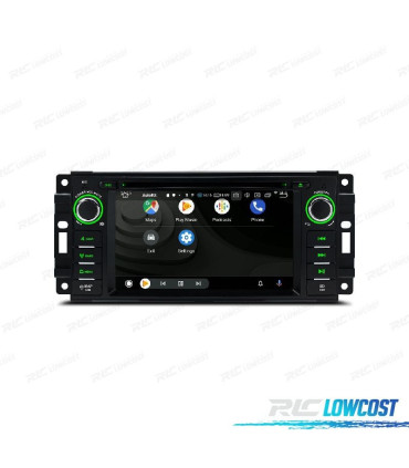 AUTO RADIO GPS ANDROID 11 PARA JEEP DODGE CHRYSLER