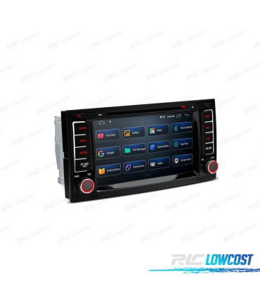 AUTO RÁDIO 7" ANDROID 12 OCTA-CORE MULTIMEDIA DVD GPS PARA VOLKSWAGEN VW TOUAREG MULTIVAN TRANSPORTER