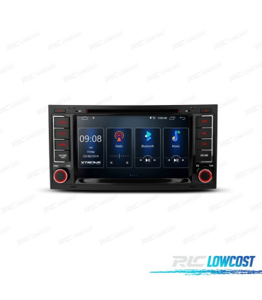 AUTO RÁDIO 7" ANDROID 12 OCTA-CORE MULTIMEDIA DVD GPS PARA VOLKSWAGEN VW TOUAREG MULTIVAN TRANSPORTER