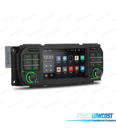 AUTO RADIO GPS ECRA TACTIL 5" PARA JEEP DODGE ANDORID 12