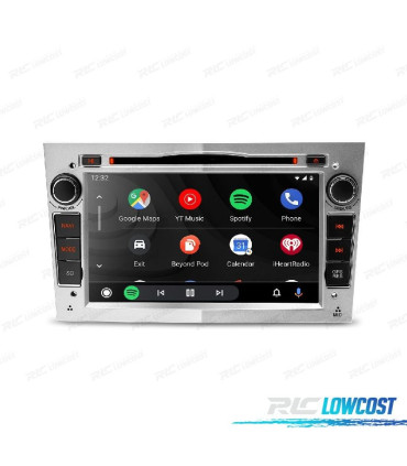 AUTO RADIO GPS ANDROID 11 CINZA CLARO PARA OPEL ASTRA H VIVARO ZAFIRA VECTRA CORSA D