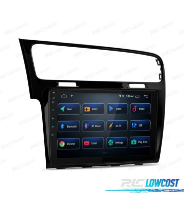 AUTO RADIO GPS 10" TÁCTIL PARA VOLKSWAGEN VW GOLF VII ANDROID 12 HDMI CANBUS BLUETOOTH FULL RCA
