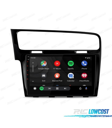 AUTO RADIO GPS 10" TÁCTIL PARA VOLKSWAGEN VW GOLF VII ANDROID 12 HDMI CANBUS BLUETOOTH FULL RCA