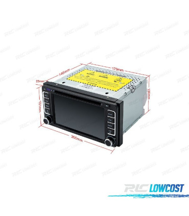 AUTO 2DIN RADIO GPS ANDROID 12 PARA TOYOTA CORROLLA YARIS VIOS RAV4 PARDO HILUX VERSO