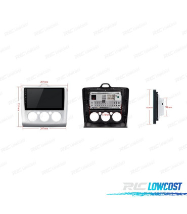 AUTO RADIO GPS ANDROID 12 PARA FORD EXI MT 04-11 MK2 EXI MT