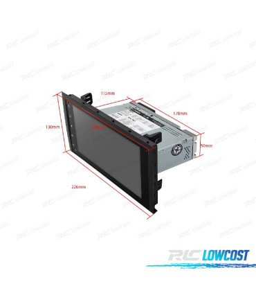 AUTO RADIO 8" GPS ANDROID 12 PARA AUDI A4 B6 B7 00-08 SEAT EXEO 08-12