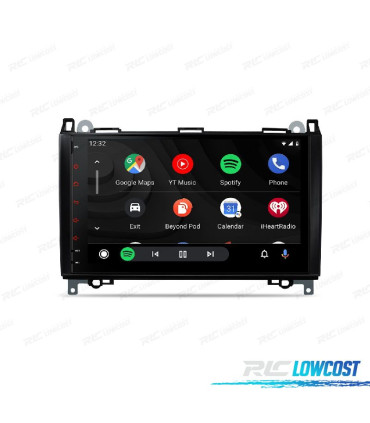 AUTO RADIO GPS ANDROID 11 64GB PARA MERCEDES A 04-12 B 05-11 VITO VIANO 06-14 SPRINTER 06-12