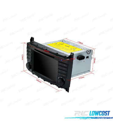 AUTO RADIO GPS ANDROID 10 PARA MERCEDES W203 04-07 W209 04-06 W463 06-08