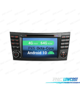 AUTO RADIO GPS ANDROID 10 PARA MERCEDES CLS W219 05-06 E W211 02-09