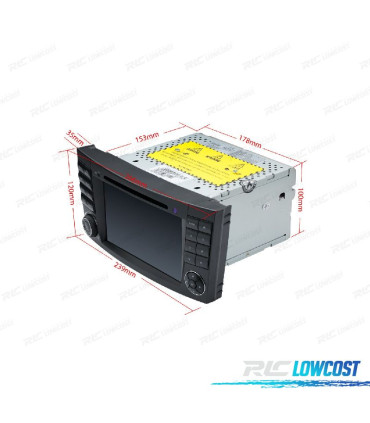 AUTO RADIO GPS ANDROID 10 PARA MERCEDES CLS W219 05-06 E W211 02-09