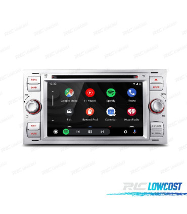 AUTO RADIO GPS ANDROID 12 PARA FORD FOCUS C-MAX FIESTA GALAXY KUGA MONDEO S-MAX TRANSIT