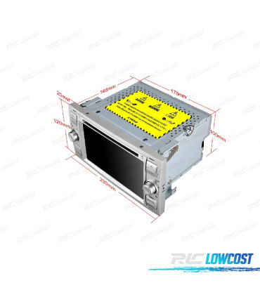 AUTO RADIO GPS ANDROID 12 PARA FORD FOCUS C-MAX FIESTA GALAXY KUGA MONDEO S-MAX TRANSIT