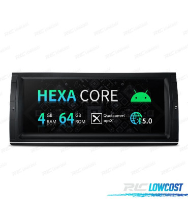 AUTO RADIO GPS ANDROID 12 10.25" PARA BMW X5 E53 99-06