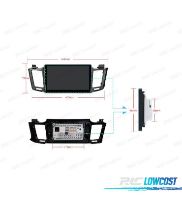 AUTO RADIO GPS ANDROID 12 PARA TOYOTA RAV4 13-17