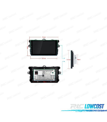 AUTO RADIO GPS ANDROID 10 PARA TOYOTA COROLLA 07-13