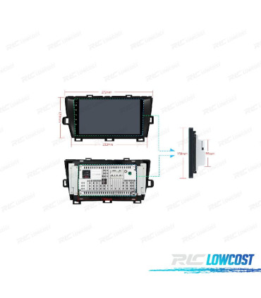 AUTO RADIO GPS ANDROID 10 PARA TOYOTA PRIUS 09-13