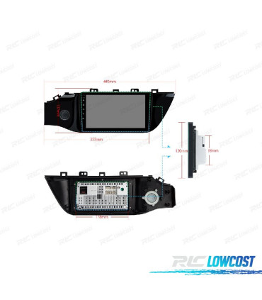 AUTO RADIO GPS ANDROID 10 PARA KIA RIO 4 16-18