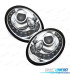 FARÓIS LUZ DIURNA LED PARA VOLKSWAGEN VW BEETLE 05-11 FUNDO CROMADO